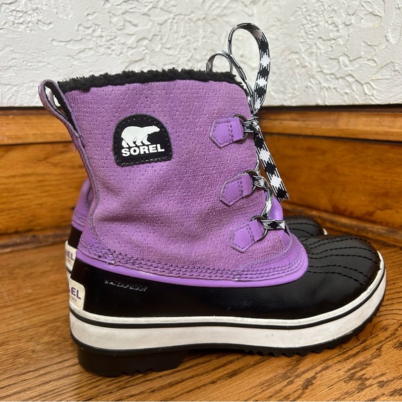 Sorel | Tivoli Mid Purple Lace Up Winter Boots Size 6 - Picture 3 of 15